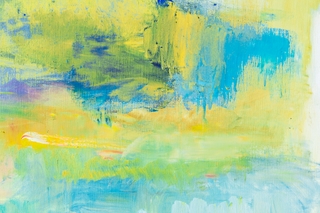 Abstract painted green and yellow art backgrounds.